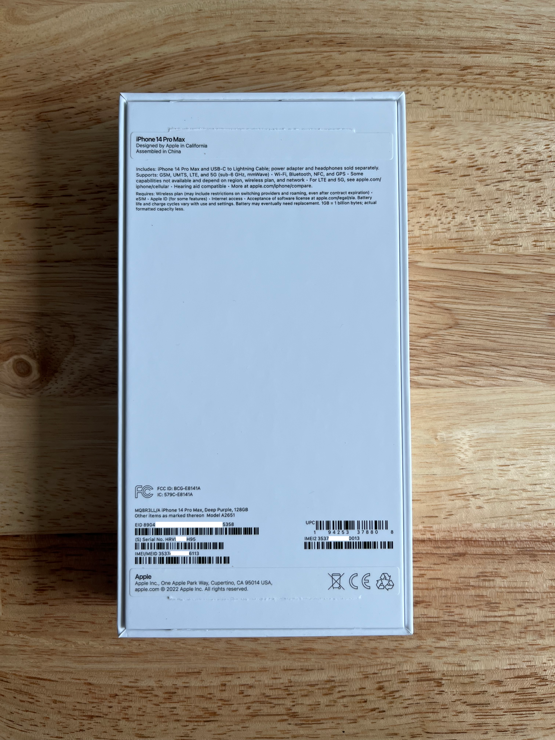 Apple iPhone 14 Pro Max Deep Purple 128GB (Unlocked) A2651 US image 2